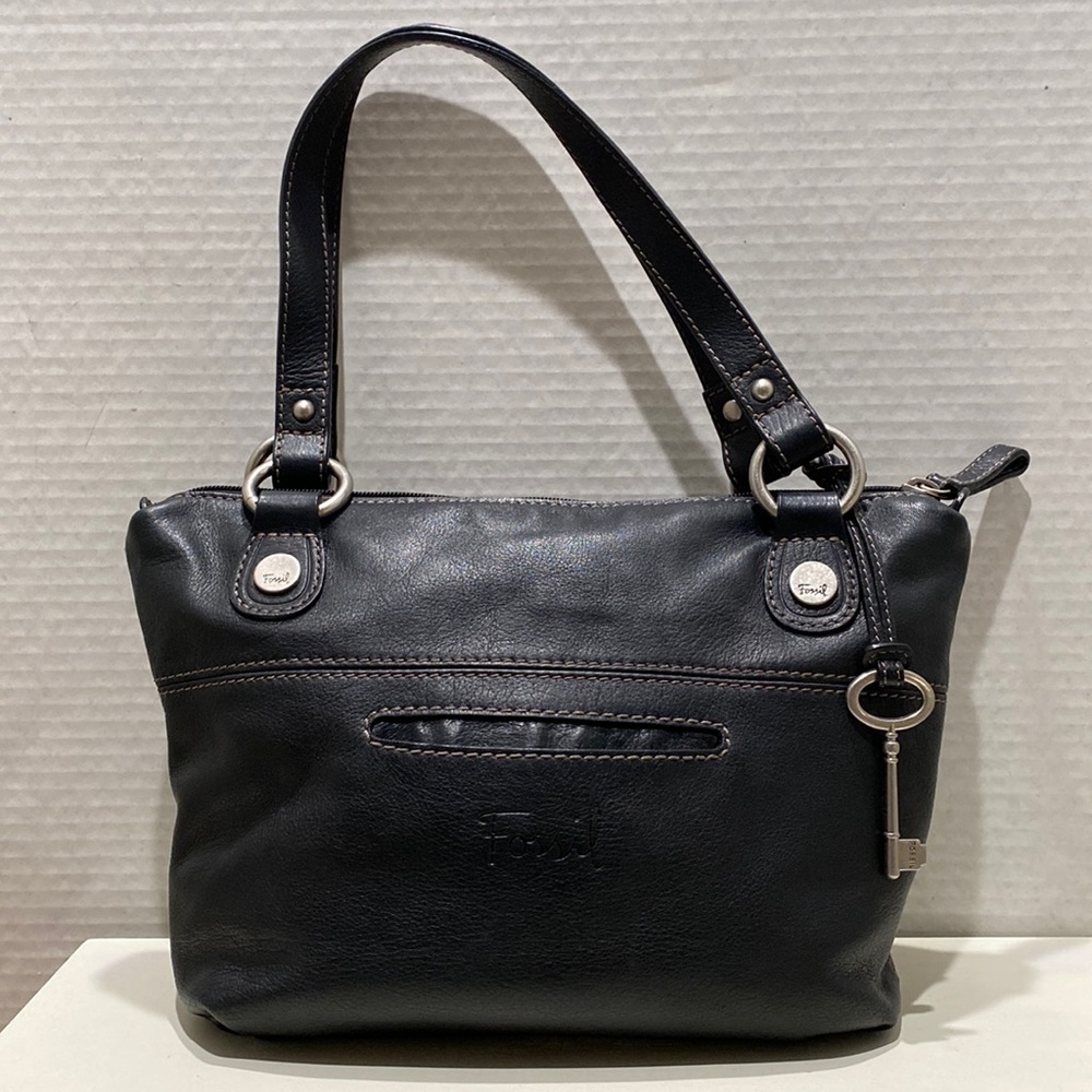 FOSSIL (ZB 2870) “Hanover” Black Leather Handbag